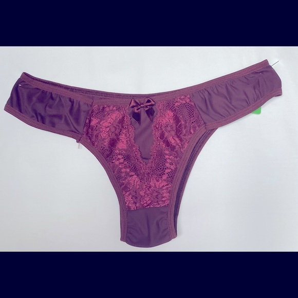 Bela Other - NWT Brazilian 🔥🔥Style  Women Sexy Thong Panty Lingerie Burgundy Size Medium